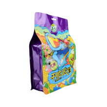 Transparent Nylon PE Laminated Top Sealed Packaging Plastic Bag with Notch Biscuits Snack Nuts Candy Pet Food Packaging